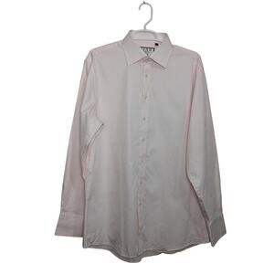 Thomas Pink Men’s Slim Fit The Bulldog Dress Shirt Pink/White SIZE 16.5-35